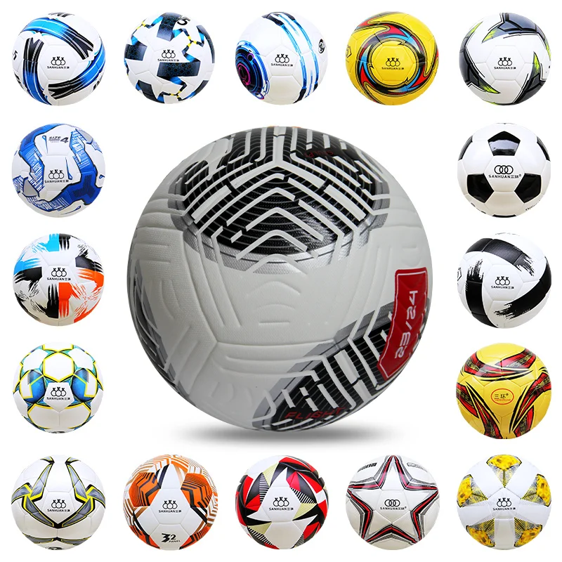 Aolan  black  PU creasing  football  Factory Wholesale Training Match Sports Soccer Ball