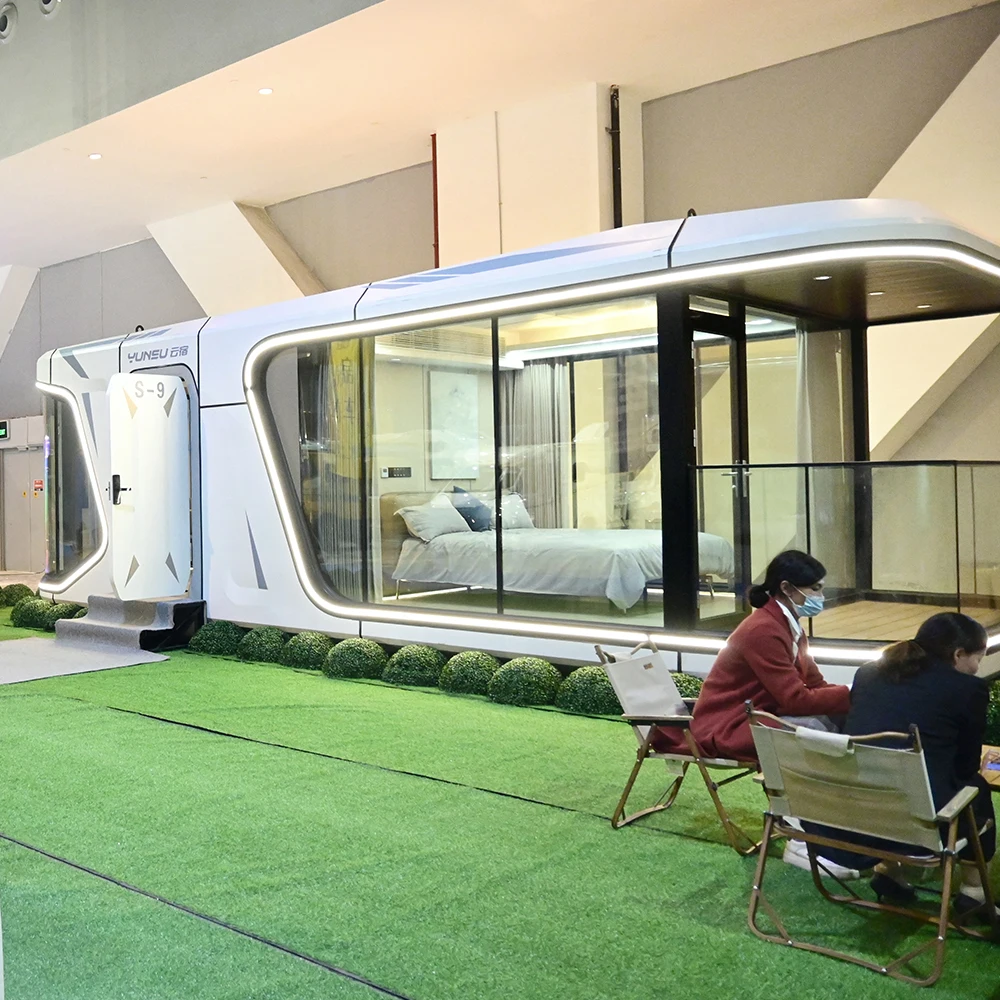 Prefab House Modern Capsule Cabin Hotel Container Home Sleep Pod Outdoor Mobile Tiny House Luxury Capsule House