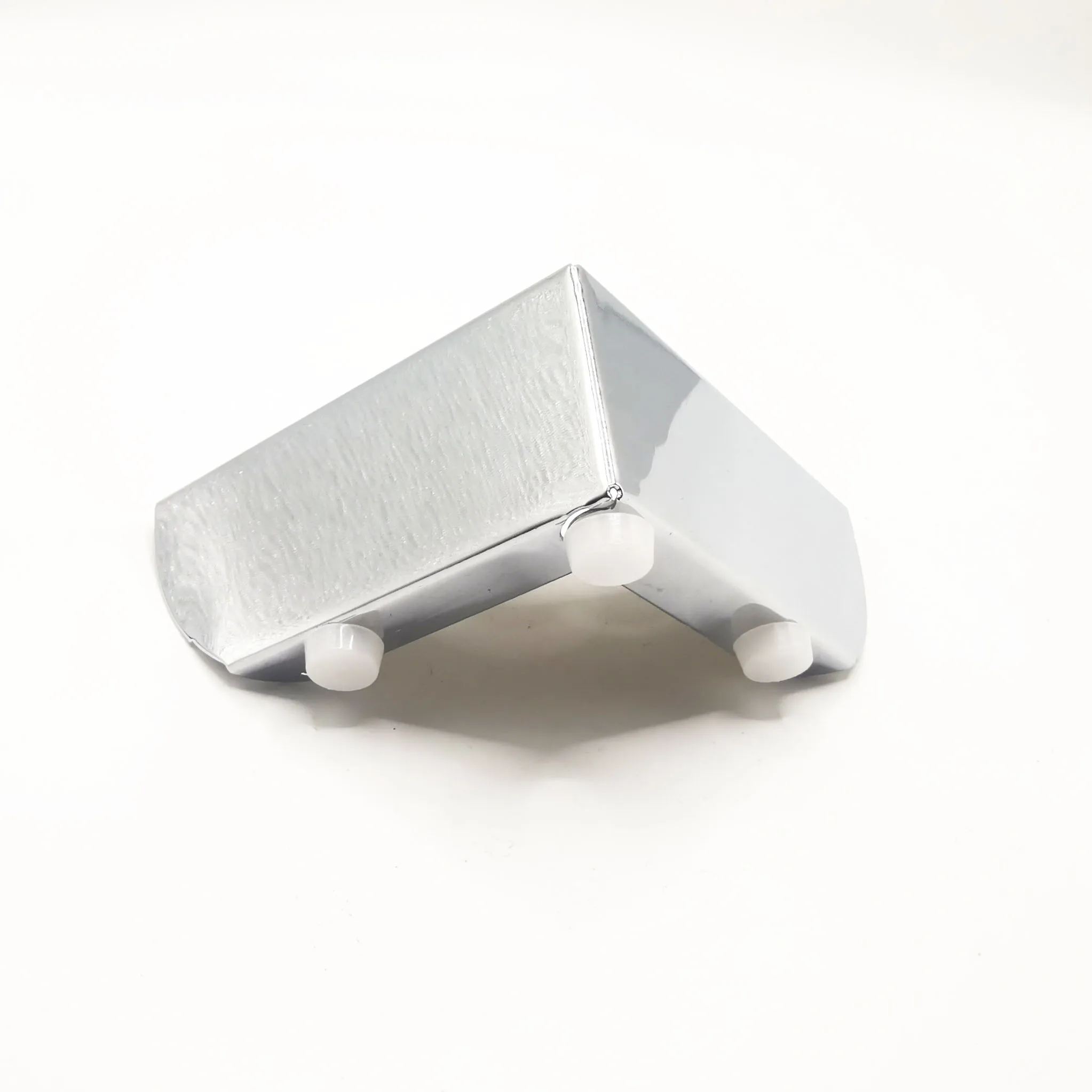 FL-011 Guangzhou Supplier Modern Chrome Triangle Furniture Accessories 110 mm Length Metal Chrome furniture table legs