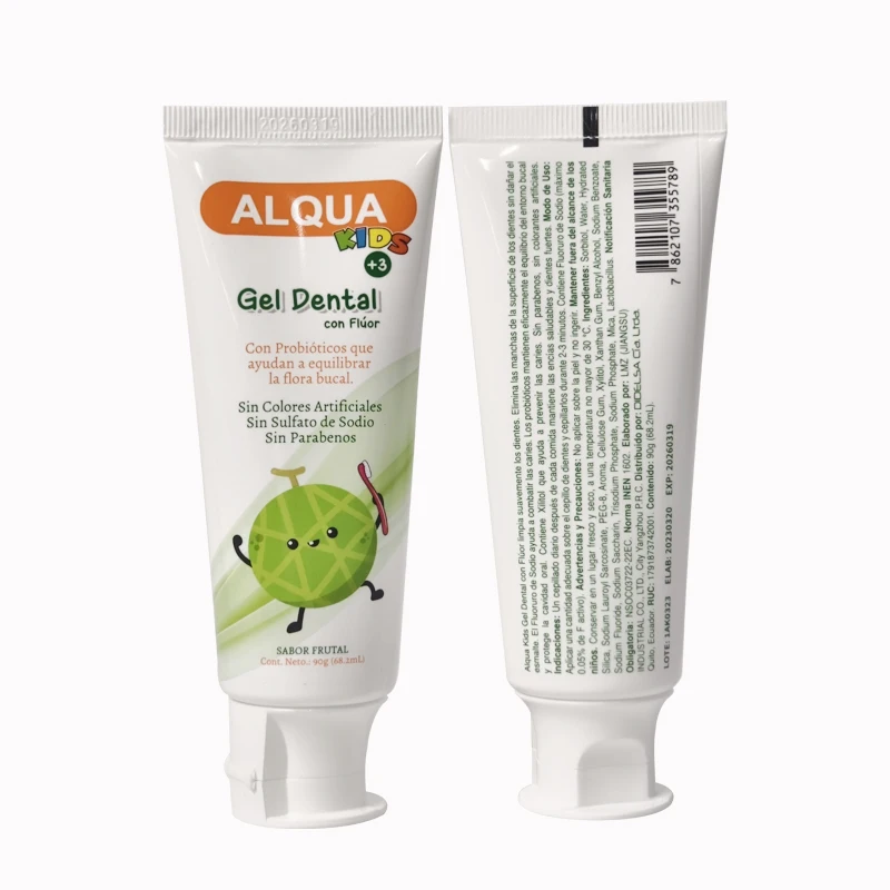 Custom SLS Free Parabens Free Xylitol Probiotic Fruit Flavored Kids Fluoride Toothpaste Manufacturer For Children