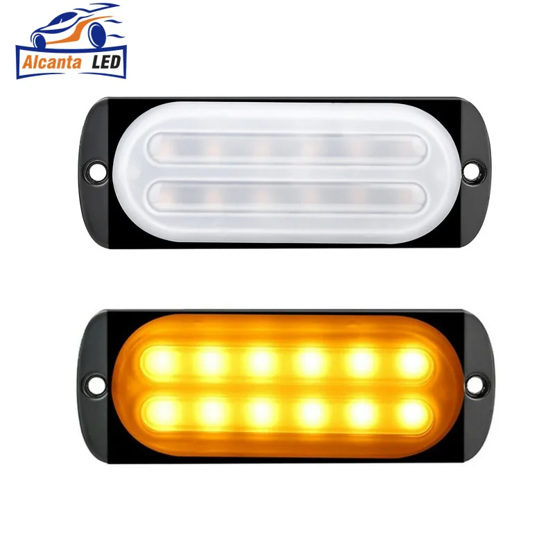 12 LED Truck Flash Light Emergency Beacon Warning Hazard Strobe Turn Signal Lamp DRL Side Mark Light Car Accessories 12V