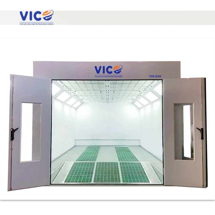 VICO 4 Big glass window Car Painting Booth Auto body shop Painting Booth and Baking Oven #VPB-SD88 with factory outlets