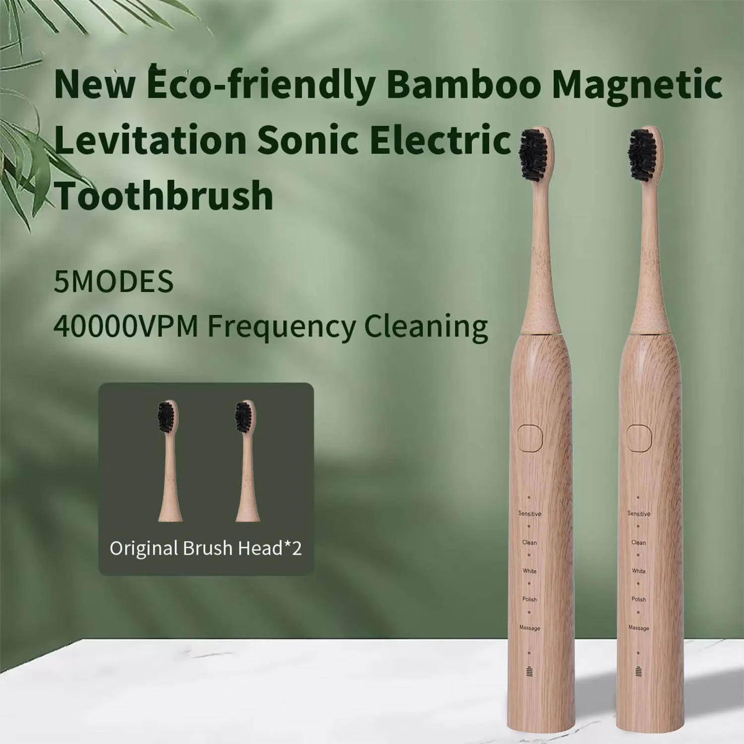 Hot Selling Biodegradable Bamboo Electric Toothbrush Smart Sonic Toothbrush Manufacturer