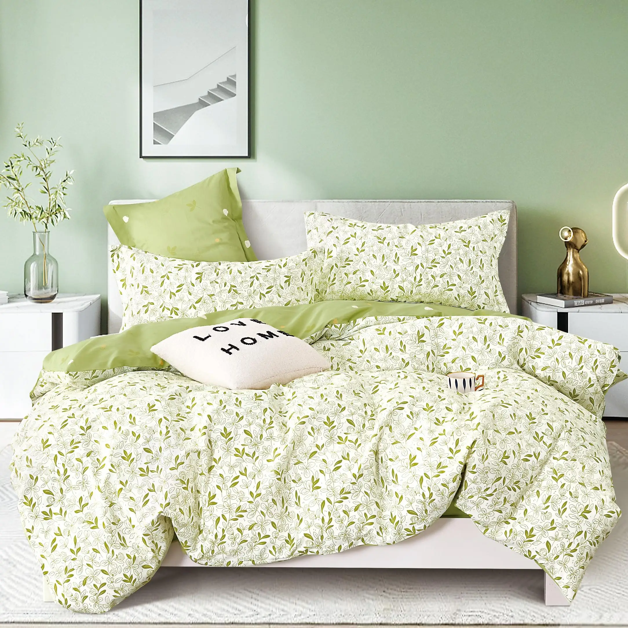 150m MOQ ready stock bale packing 100% printed bed use 100% cotton cloth