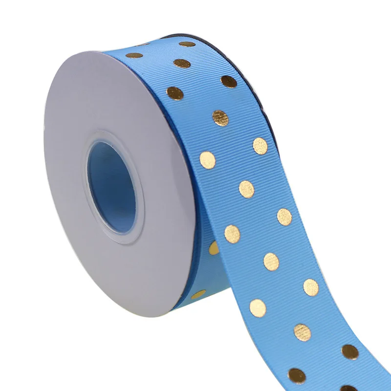 Good Selling Satin Grosgrain Gold Ribbons Printed Ribbon Custom Logo