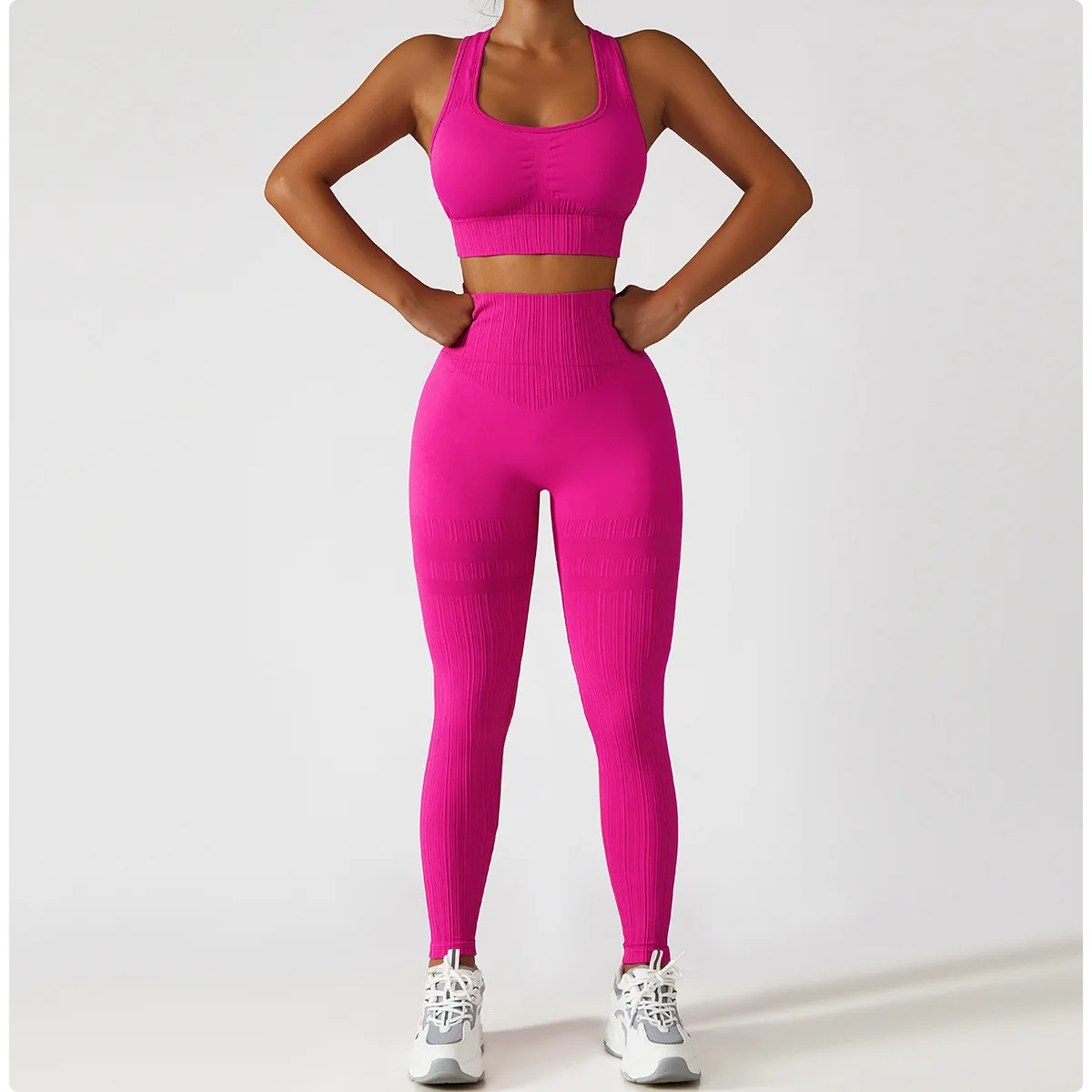 Wholesale Fitness Clothing Seamless Tights Sport Pants High Waisted Sexy Ass Yoga Leggings For Women