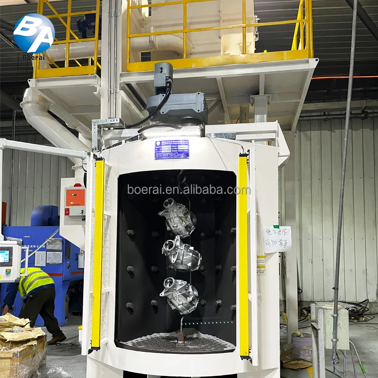 Slung combined with rotating 360 degree shot blasting equipment and Wet explosion-proof dust removal