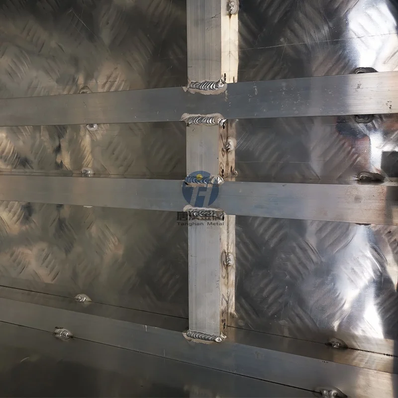 1600 Aluminum Checker Plate Pickup Truck Ute Canopy Aluminium Storage case Aluminium Tools Box Locker Door Hinge Truck Container