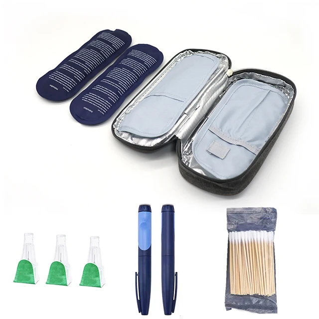XWT Custom Insulated Travel Medicine Case Small Diabetic Patient Tissue Insulin Zipper Case for case cold insulin