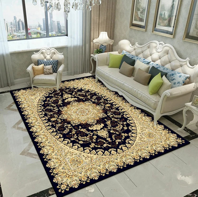 
Traditional Isfahan Tabriz Qom Hand Knotted Silk Carpet Big Size For Living Room 