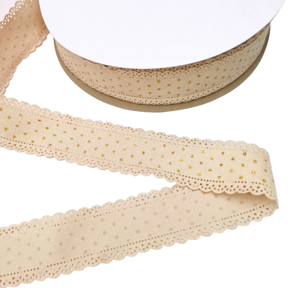 RIMIS 1.5 inch corduroy glitter dots ribbon 38 cm lace ribbon wholesale price factory for decoration bows party