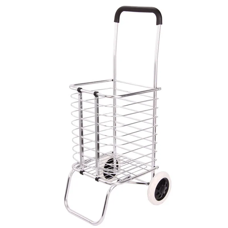 Aluminum alloy household shopping cart Foldable portable supermarket trolley carts