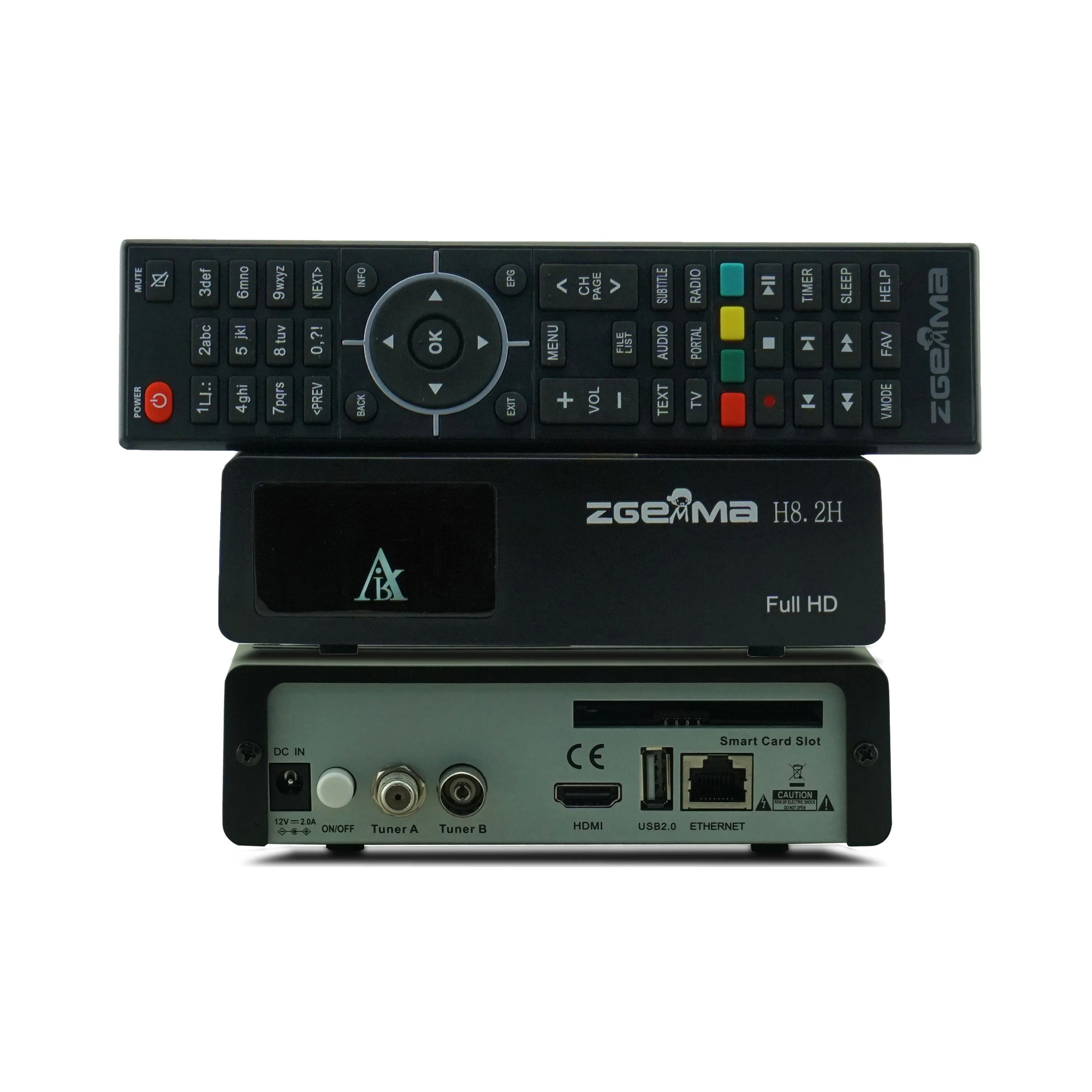 Satellite TV Receiver Enigma2 Linux OS DVB S2X+DVB T2/C H.265 Video Encoding  SmartCard reader ZGEMMA H8.2H