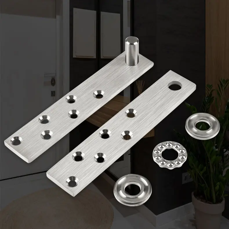 Stainless Steel Adjustable Metal Rotating Hinge For Wood Door Hidden Concealed Up Down Shaft Gate Pivot Hinge