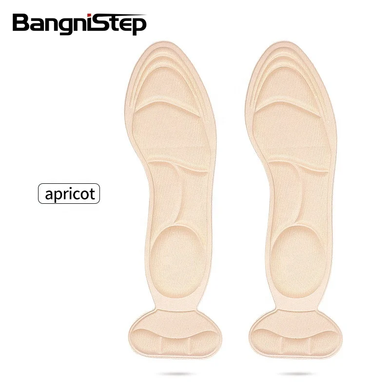  Bangnistep Мягкая стелька из пены с эффектом памяти Самоклеющиеся стельки свободного размера на высоком каблуке для
