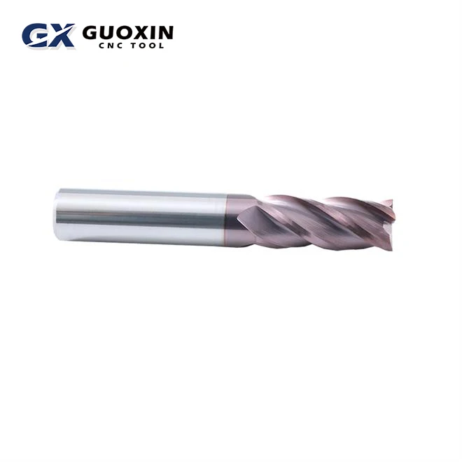 HRC55 flat end mill  cnc machine tool HRC55   4 flute end mills milling cutter Length 200 mm