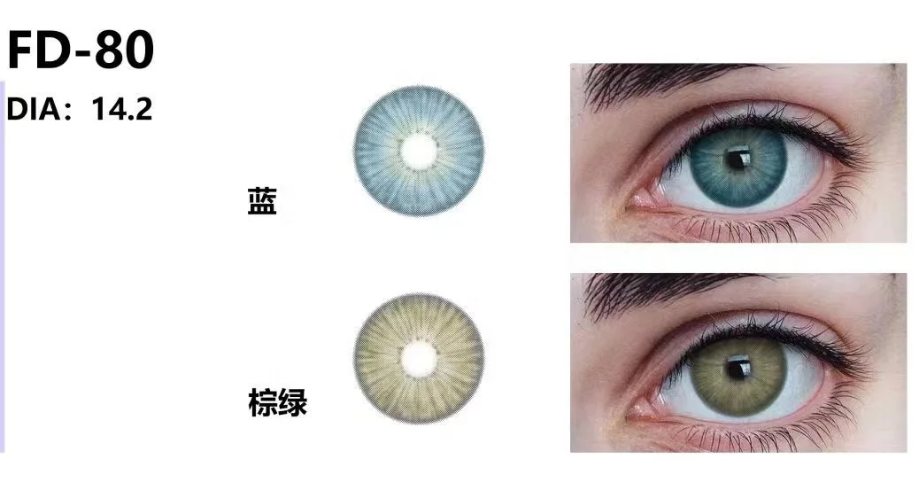 Realcon Fancylook New York Blue Small Pupil Eye Color Colored Contact Lenses De Contact