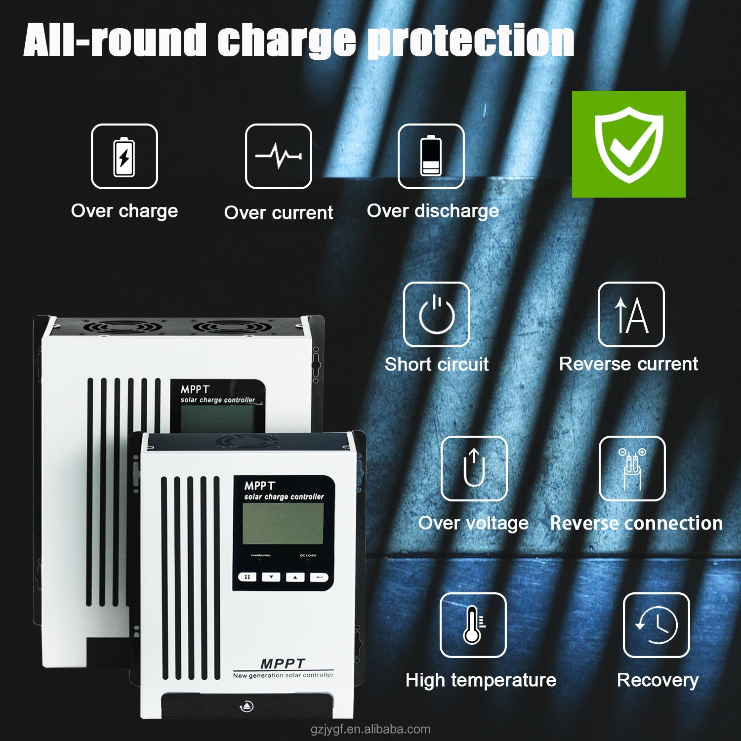 Rv System  Mppt Solar Charge Controller 80a Mppt Auto Max 190vdc Pv Input Vented Sealed Gel Nicd Li Solar Cells Panel