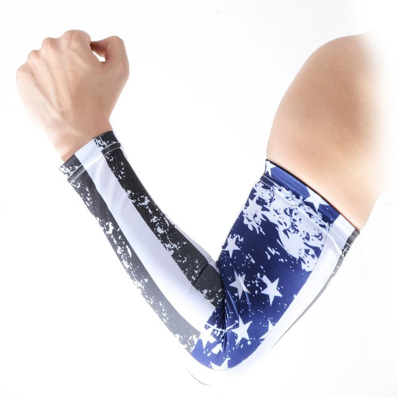 OEM custom sublimation arm sleeve golf fishing compression bike elastic arms sleeve spandex heat arm sleeves