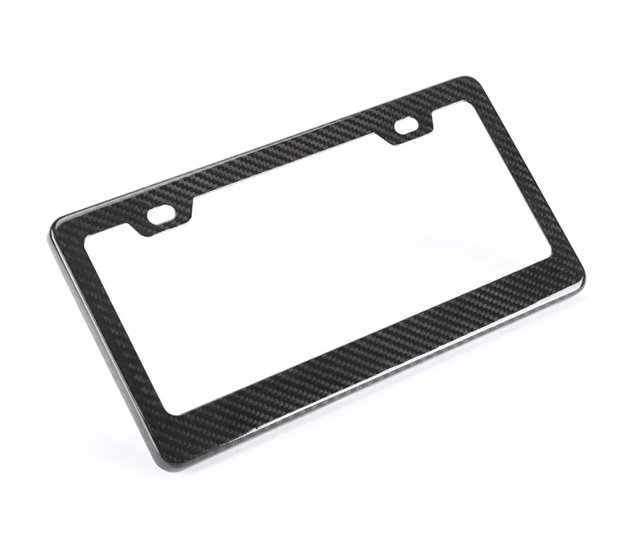 3K Forged Carbon Fiber Luxury molded License Plate Frames for cars