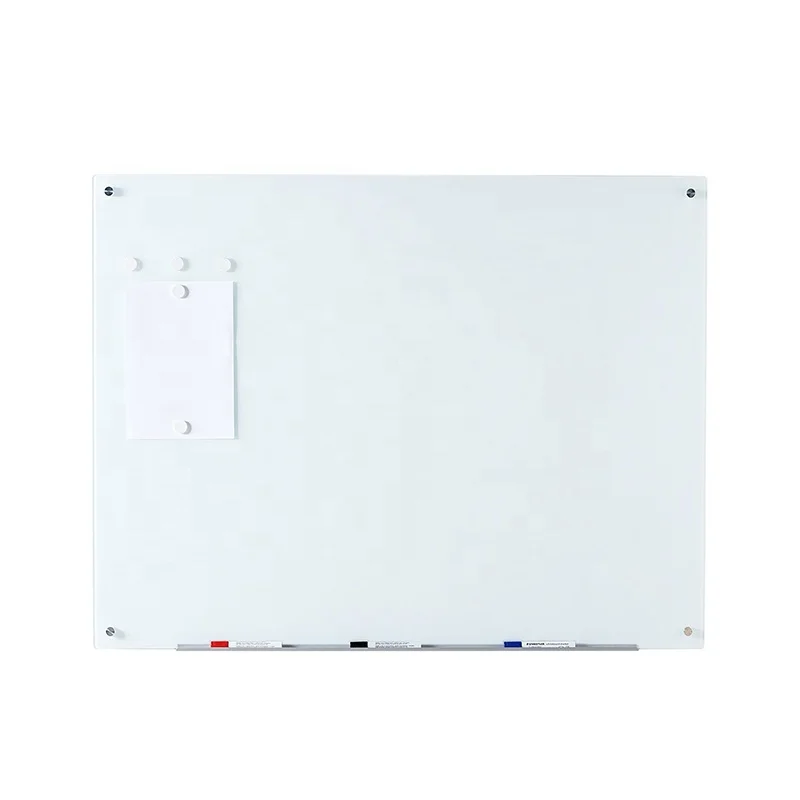 Popular office and school glass notice white board clear glass magnetic writing board