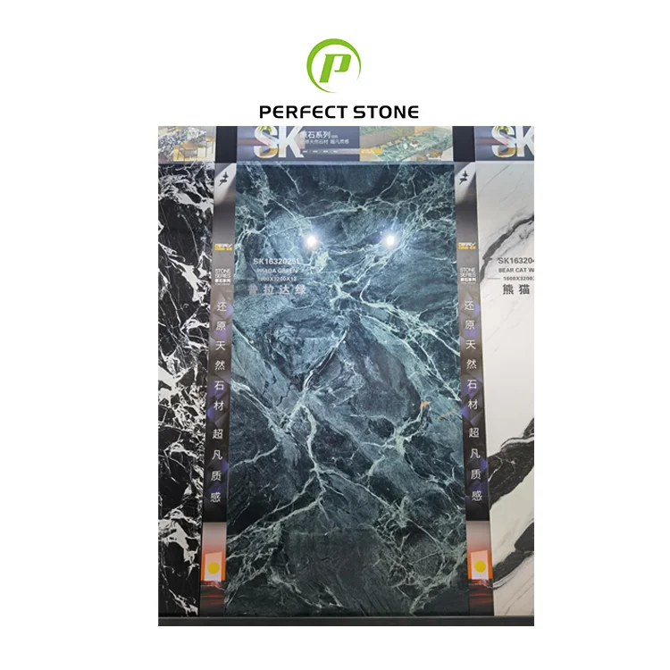 Polished Prada Green Sintered Stone 3200x1600 for Marble Wall