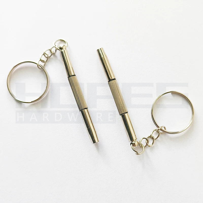 3 in 1 Mini precision screwdriver with Slot Phillips Hex socket bits key chain for glasses jeweler repair hand tools