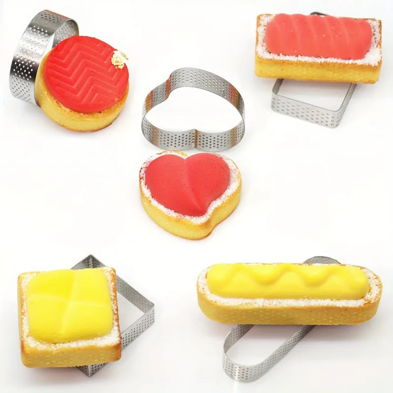 Stainless Steel Square Rectangle Cake Molds Tart Ring Mousse Cake Cutter