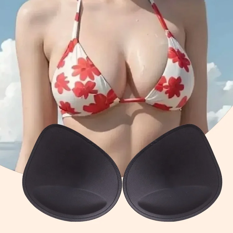 JNIHONG JHL465 sewn type thick breast pad bikini pad 3cm push up water drop shaped extra thick chest sponge pad