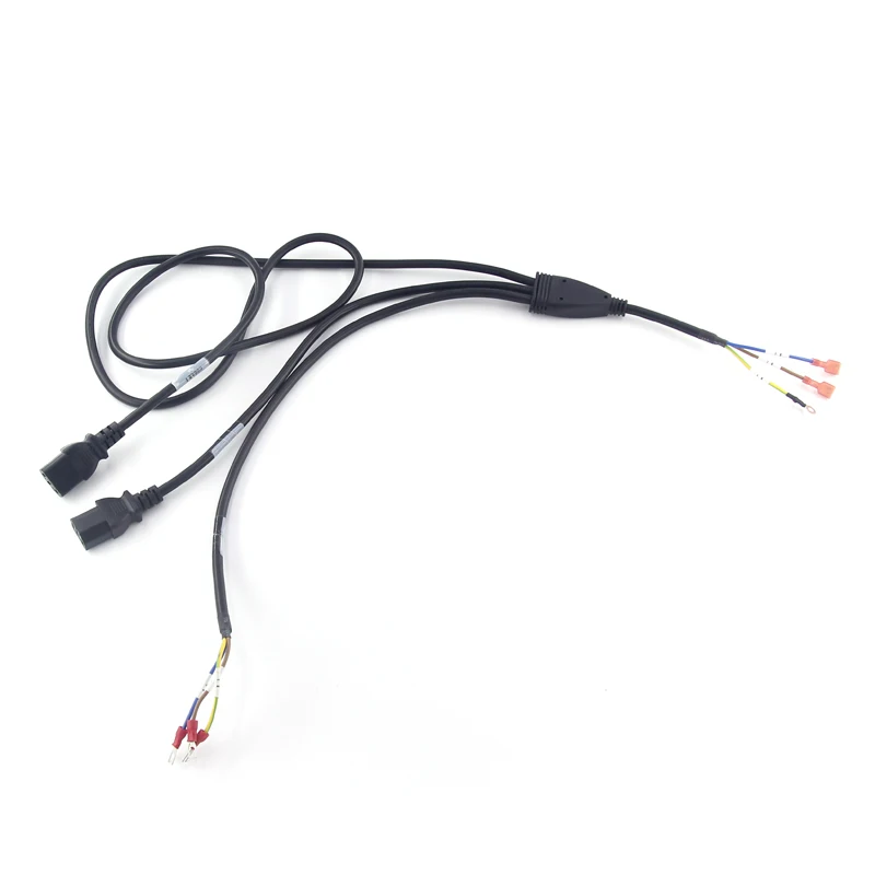 Customized AC cable 3in1 C13 C14 Power Cords with U Rings Terminal Rings power cable power splitter molex extension cable