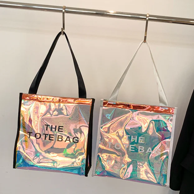 DICHOS Minority Transparent Tote Bag Large Capacity Single Shoulder Bag Women Fashionable Internet Celebrity Style Cosmetics