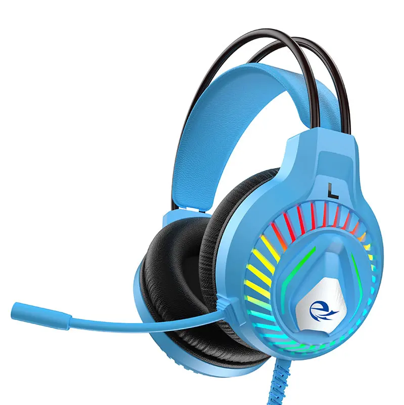 New Design Cute Headphone Red Blue color High Quality Comfortable noise cancelling retro headphone with LED Backlight