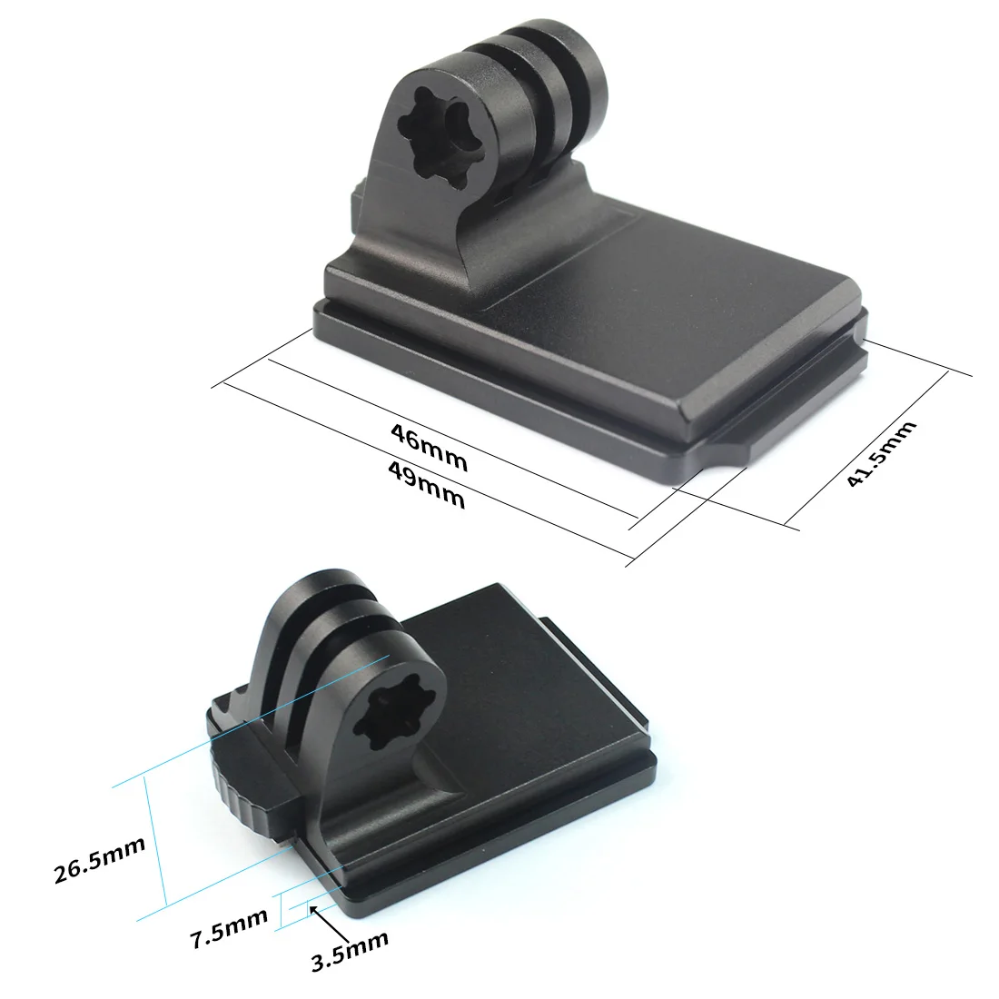 Dongguan factory 1/4 inch hole Aluminum Alloy Base Adapter action camera mount