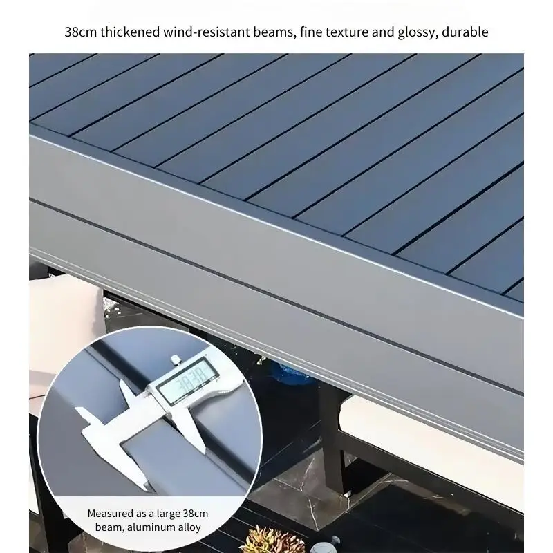 Professional Manufacturer Launch The Latest Remote Control Waterproof Louver Outdoor Garden Aluminum Pergola