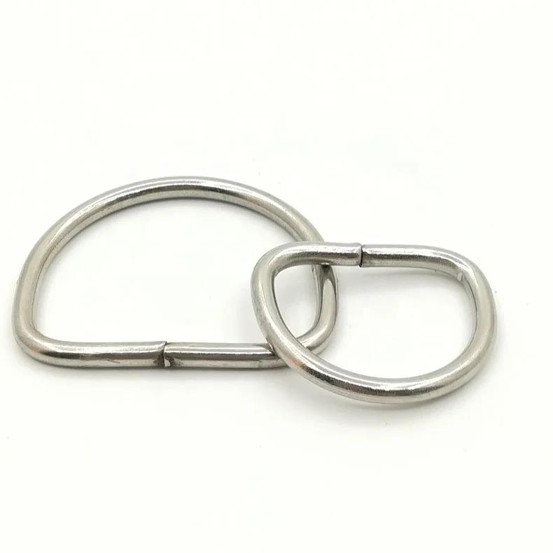 Customized Stainless Steel D Ring Belt Buckle Metal Hook Welded Snaps