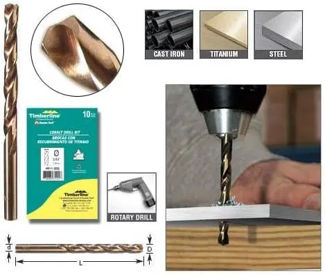 Din 338 HSS M35 Cobalt Straight/Parallel Shank Drill Bits Hole Drilling Twist Drill Bit for Metal/SS