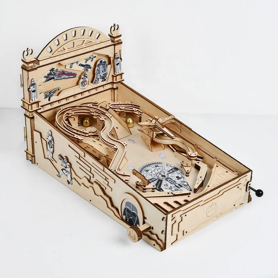 3D Wooden Puzzles  Pinball Machine Model Kits Brainteaser Puzzle for Christmas Birthday Gifts for Adults and Teens