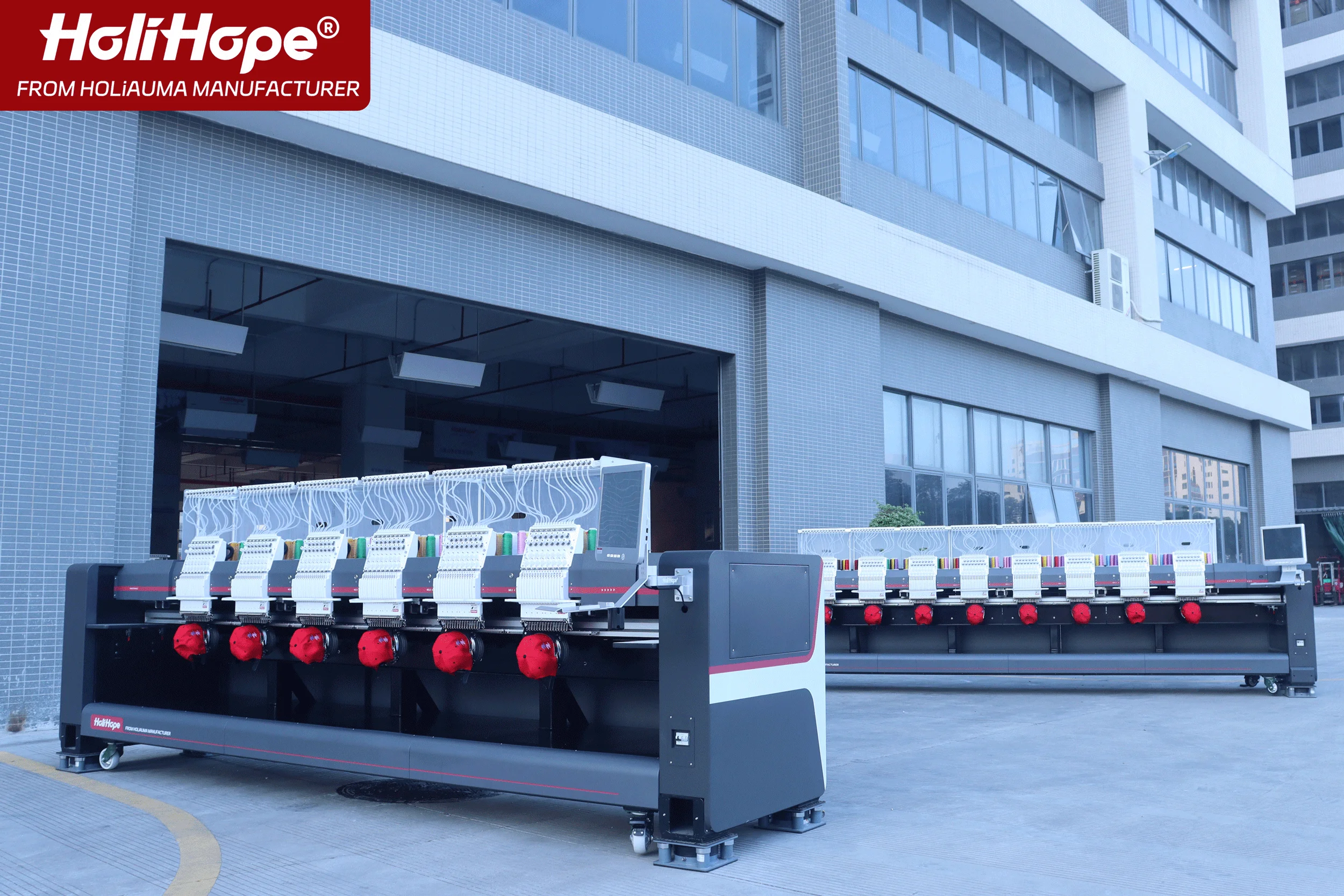 10 Years Motor Industrial Embroidery Machine 6 Head for Sale 15 Needles 400*500mm Hat T-shirt Computer Embroidery Machine Swf