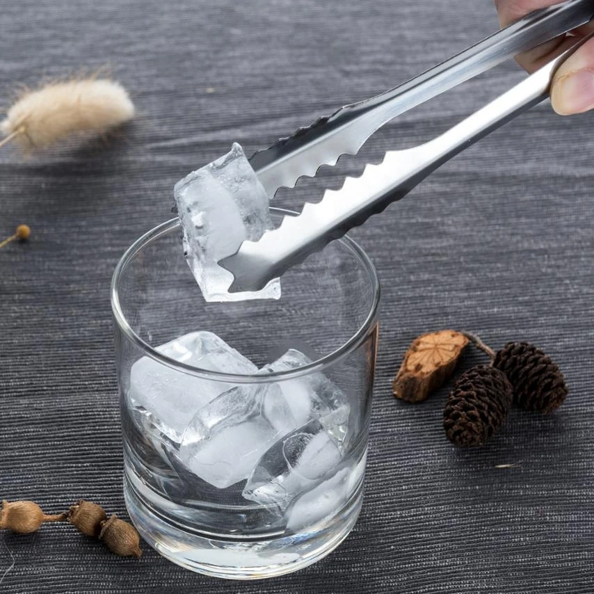 Factory Direct Stainless Steel Vintage Ice Cube Block Tongs For Ice Bucket