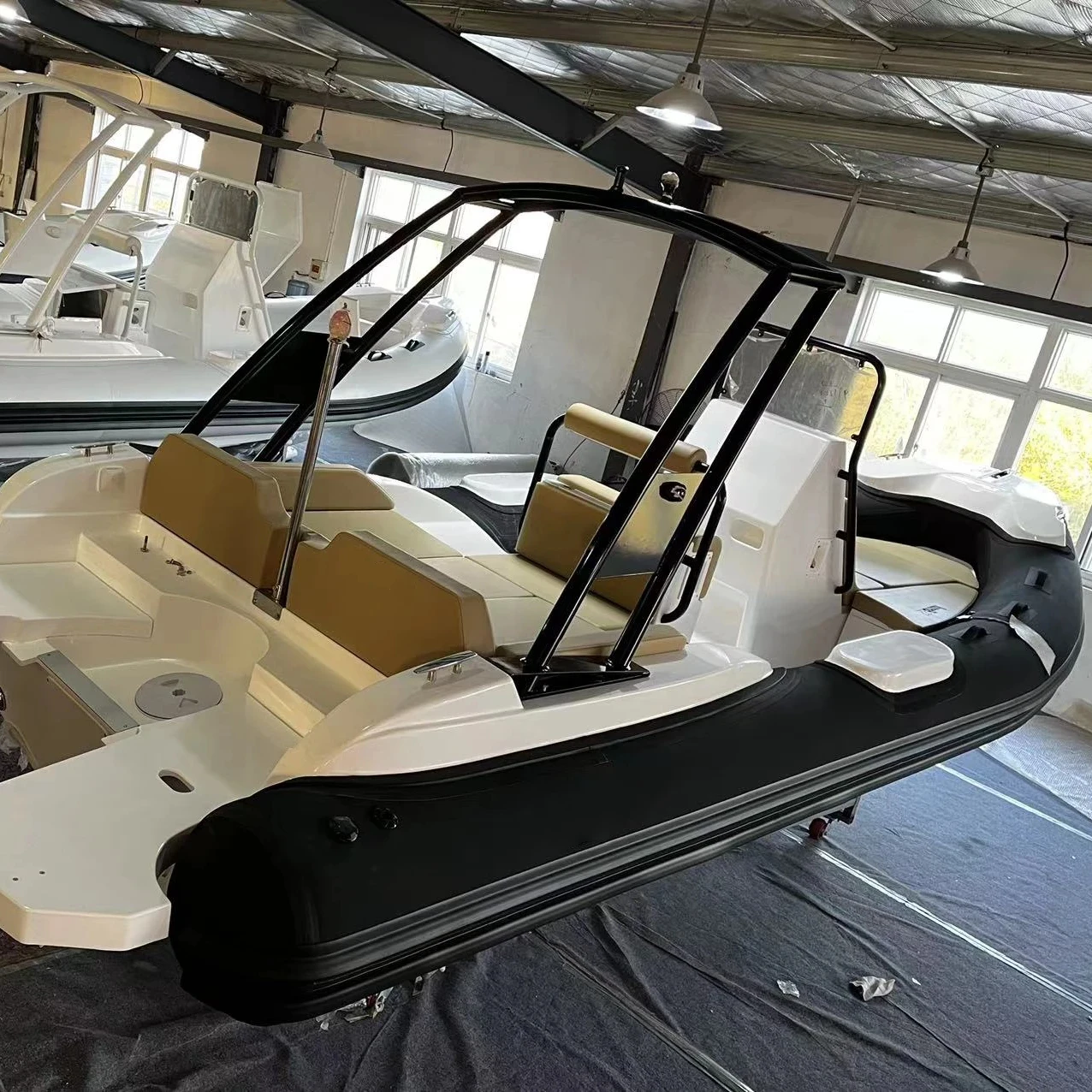 Liya 22ft deep v bottom boat semi rigide bateau lianya rib boats