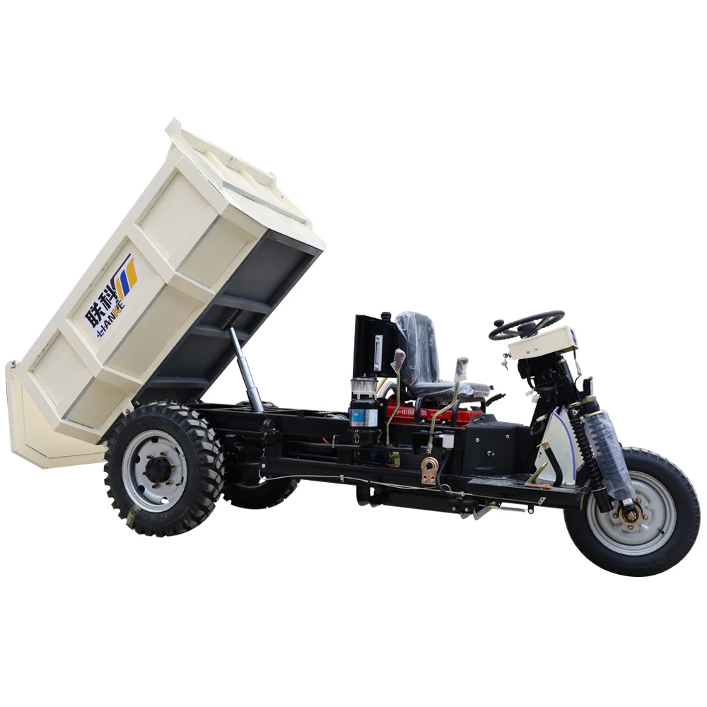 LK270D diesel dumper with cargo, 3 wheel mini diesel tricycles with big loading ,golden prince dumper truck