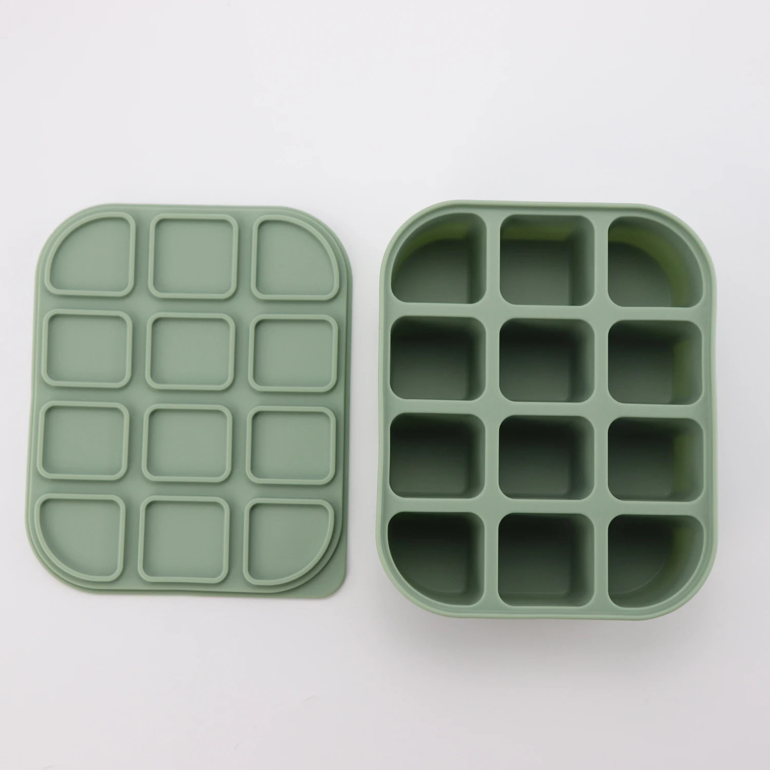 Freezer Staroages Silicone Ice Tray Container Leak Resistant with Lids for Baby, Toddler Food Fruit Vegetable Purees
