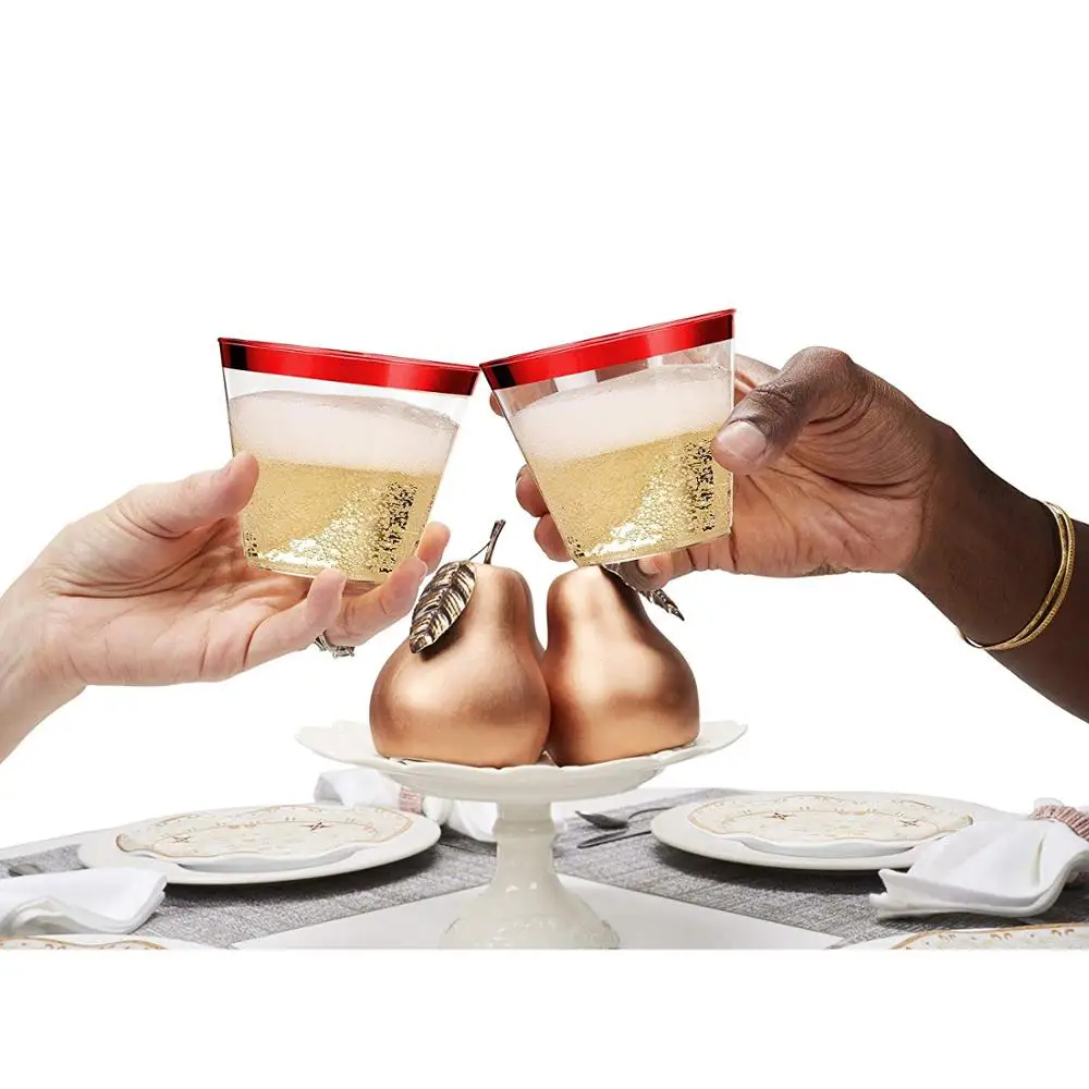 
Wholesale Red Rimmed Wedding Tumblers 