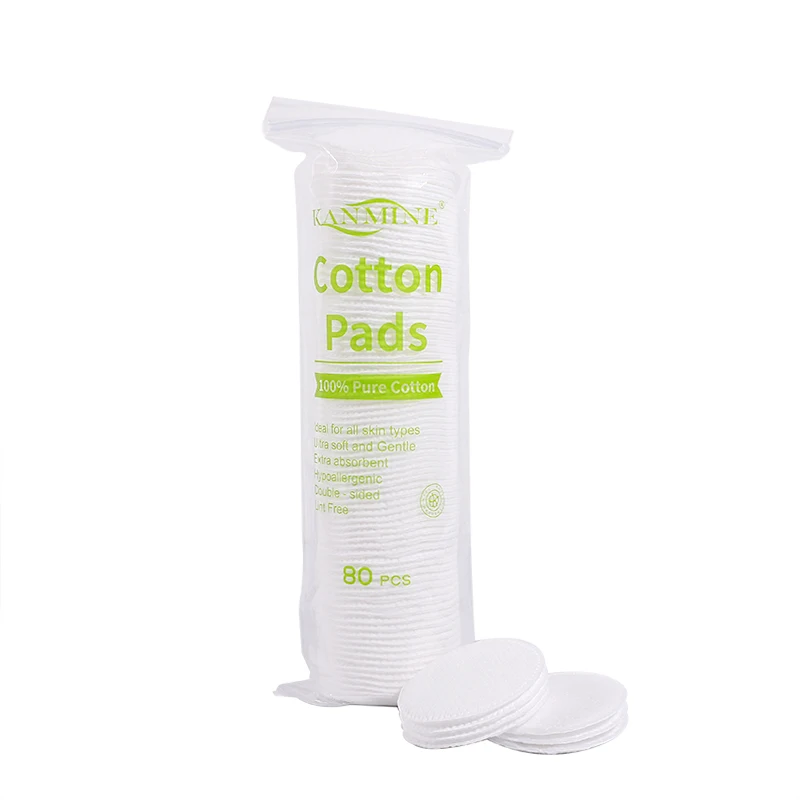 Absorbent Cotton Pad Round Makeup Remover Cleaning Pads Disposable 100% Pure Cotton Cosmetic Cotton Pads