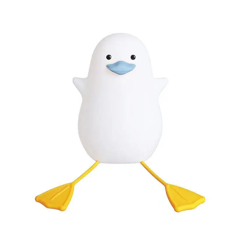 Little Gull Night Light Creative Silicone Touch Sensor LED Lamp Rechargeable Fun Mobile Phone Stand Bedroom Feeding Light
