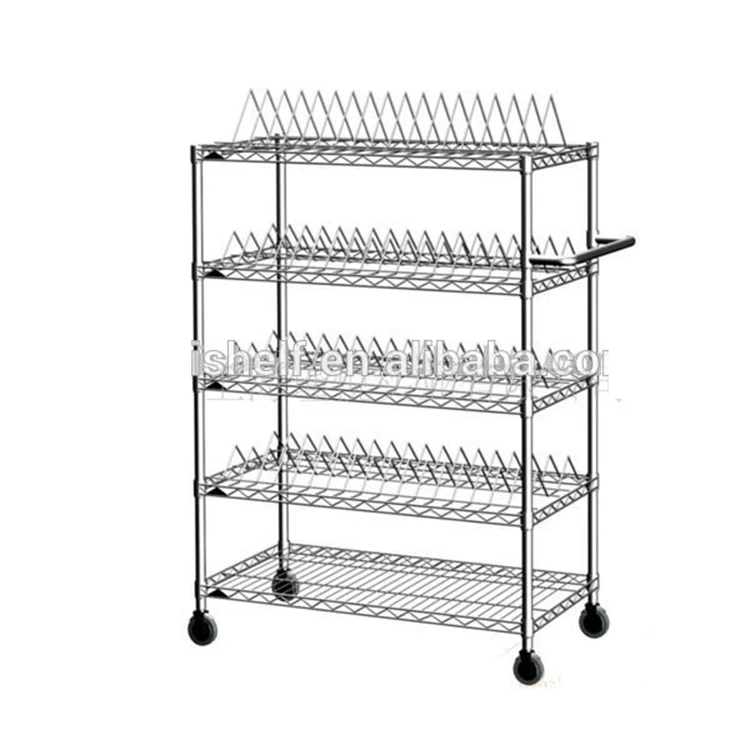 NSF & ISO approved Wire Shelving Save Drying Dish Restaurant Plate Rack Dish Storage Metal Stainless Steel Kitchen Dish Rack