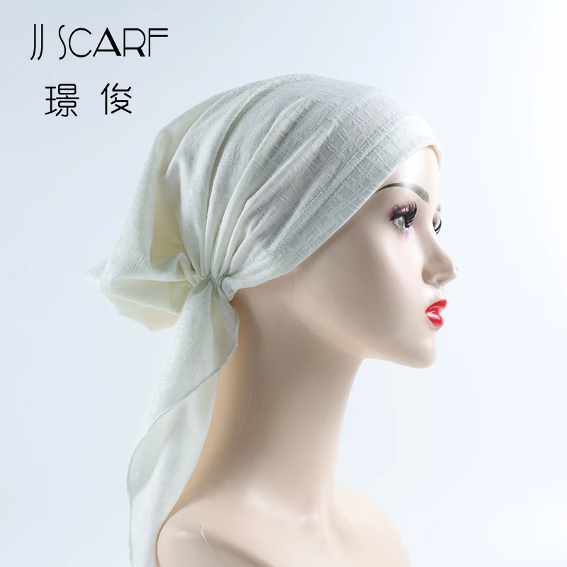Knitted jacquard viscose scarf hat tie knot adjustable Malaysian scarf Pirate Hat motorcycle hijab
