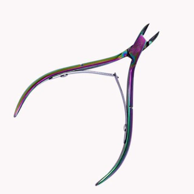 1 Piece  Nail Cuticle Nipper Scissors Rainbow Clipper Scissor Dead Skin Remover Manicure Nail Art Tool Stainless Steel Tool