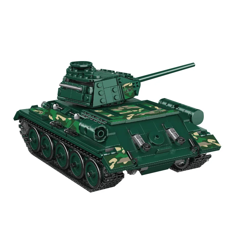 Mould King 20015 T-34 Remote Control Tank building block for kids Technical APP Control Military Battle Tanks Building model