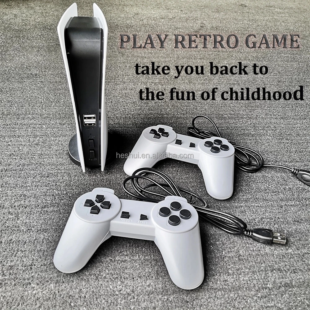 GS5 TV Console Retro Handheld Game Player Built in 200 Classic Games 8 Bit AV Output With Dual Wired Controllers